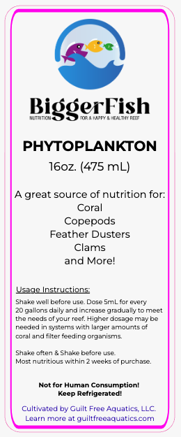 BiggerFish Phytoplankton 16oz Bottle